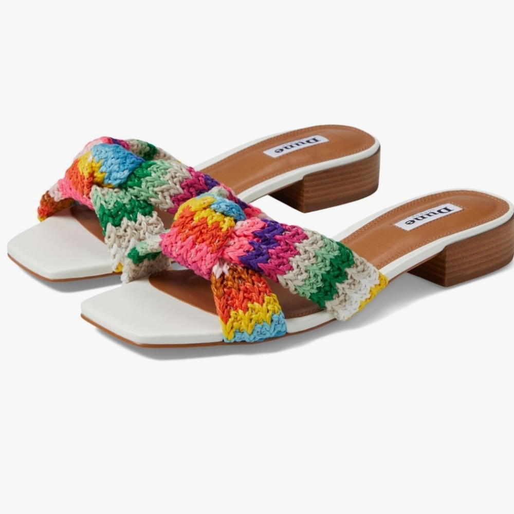 Dune London Laizes Crochet Slide Sandals